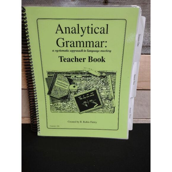 Analytical Grammar Teacher Book Season 1-3 by Robin Finley 1996 - Picture 1 of 2